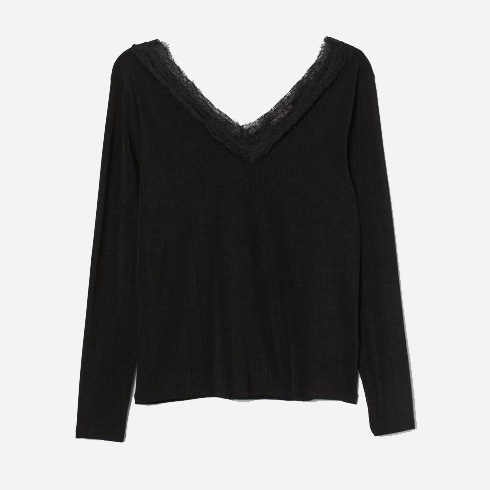 

Лонгслив H&M 2805-7954171 XL Черный