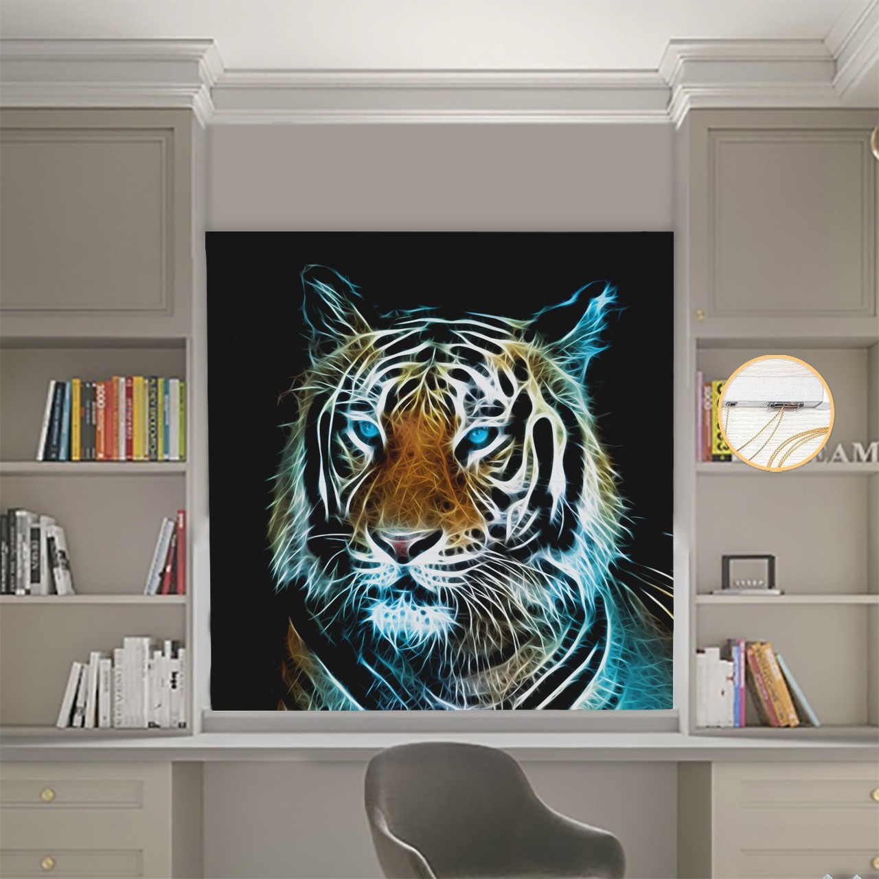 

Римские шторы DECOLIV Фотопечать Тигр 12-061 Блэкаут 40*170 см