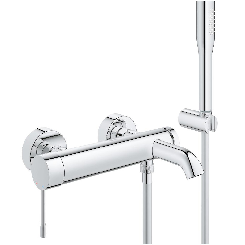 

Смеситель для ванны Grohe Essence New с душевым гарнитуром, хром (33628001)