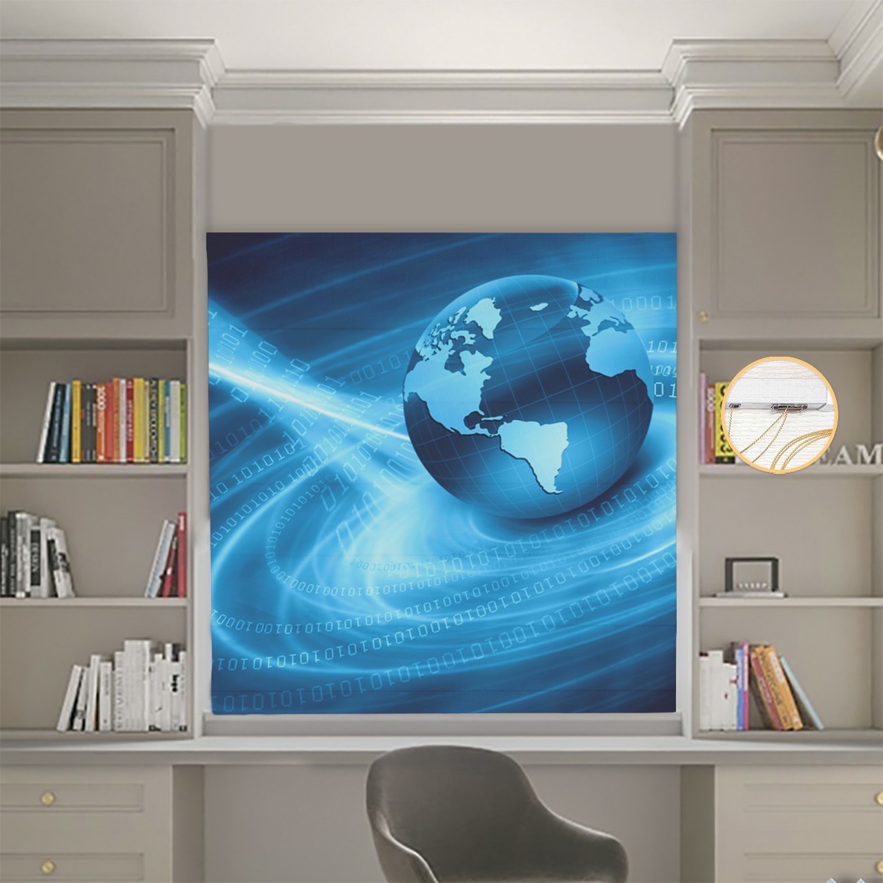 

Римские шторы DECOLIV Фотопечать Абстракции 00-368 Блэкаут 40*170 см