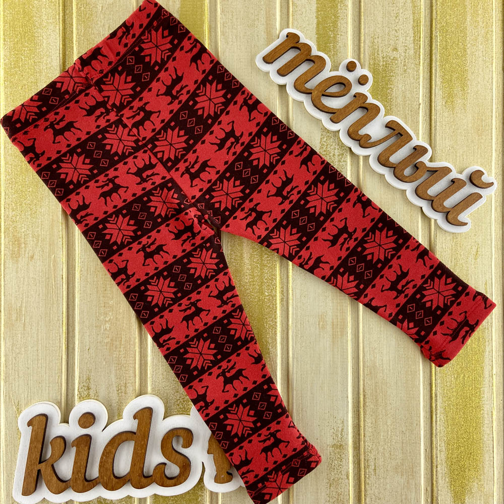 

Теплые лосины Studio014 830-2 98 см черный / красный