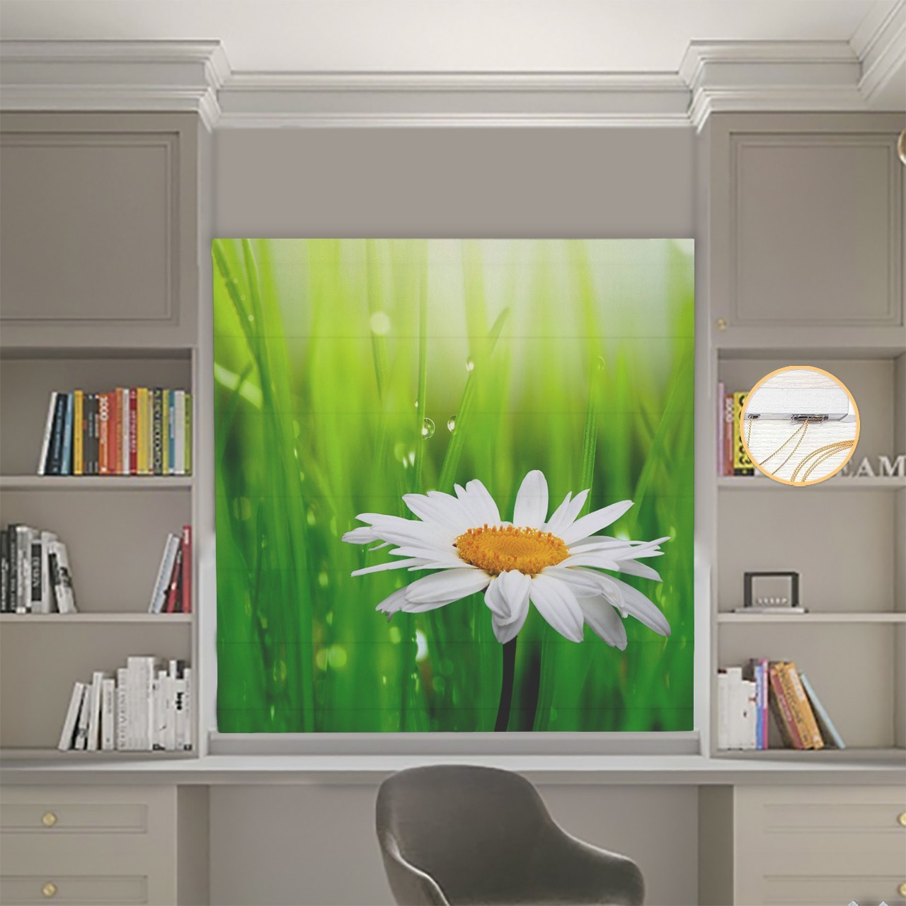 

Римские шторы DECOLIV Фотопечать Цветок 00-475 Блэкаут 260*170 см