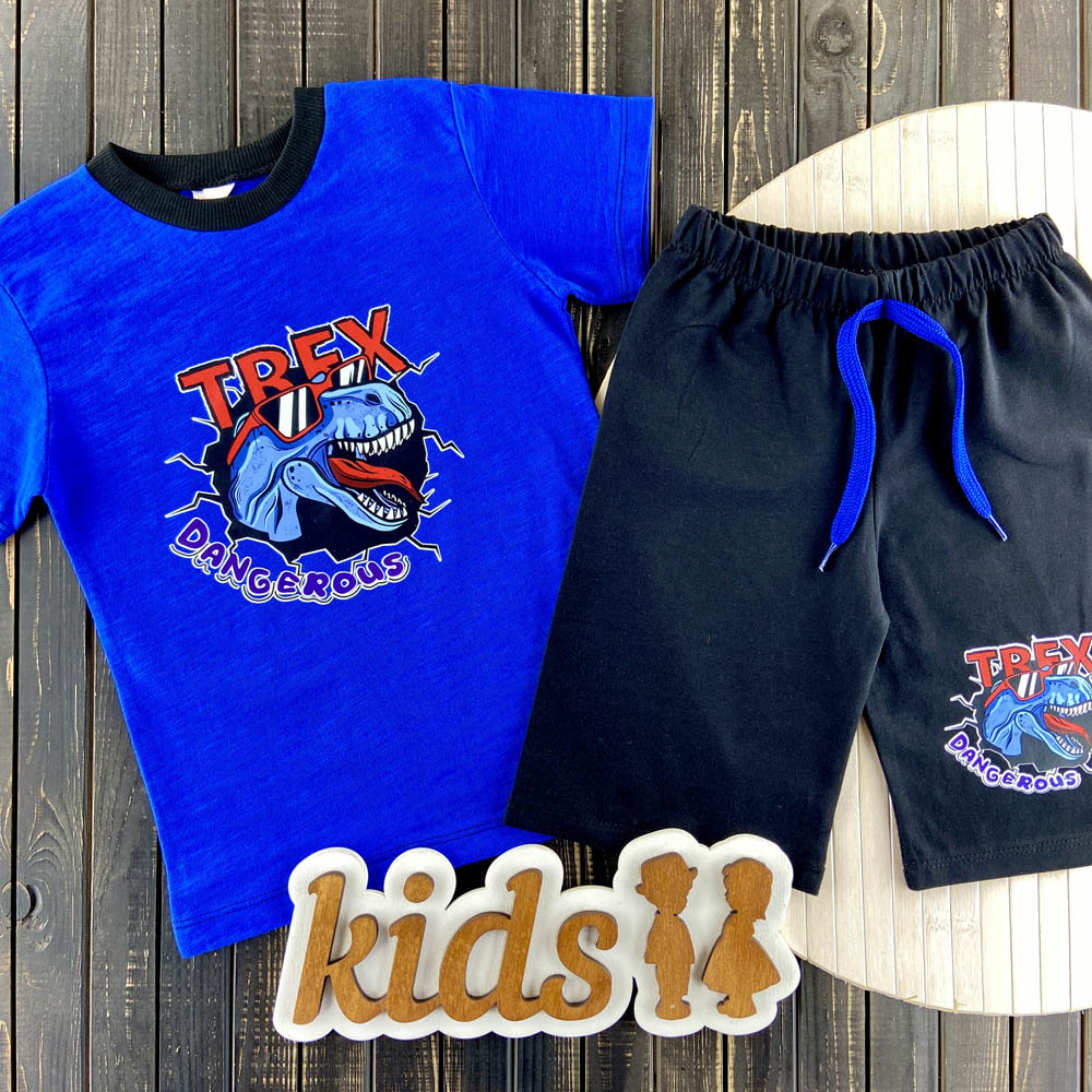 

Комплект (футболка + шорты) Marka 745-3 (104 см) Синий / черный