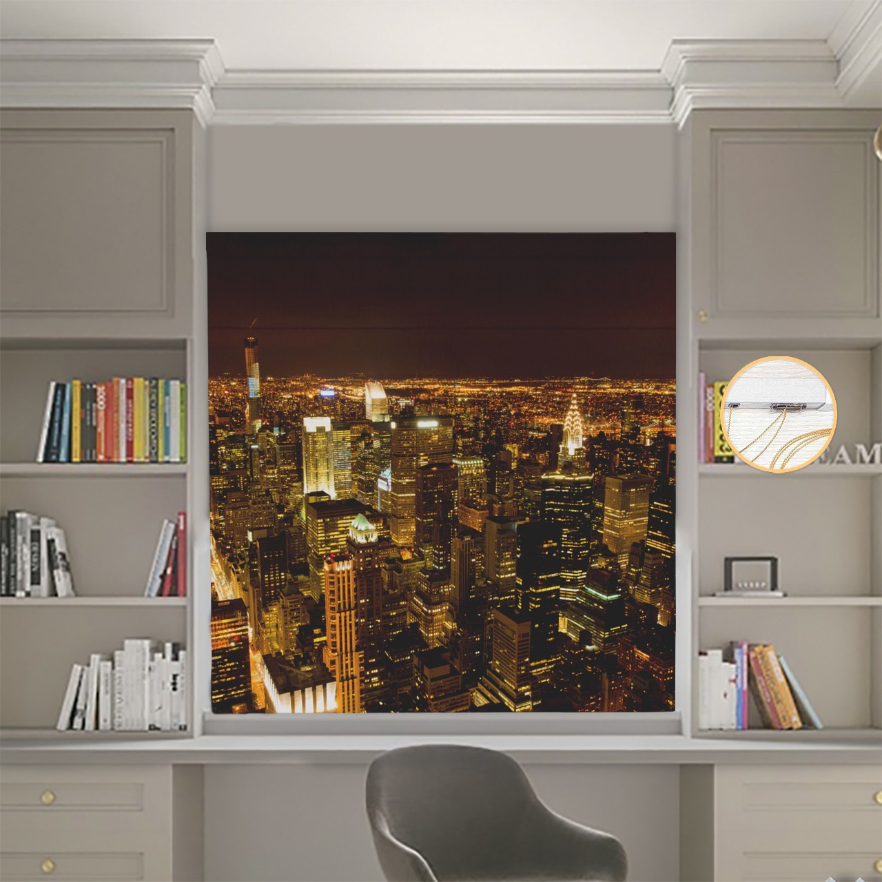 

Римские шторы DECOLIV Фотопечать Город 01-035 Блэкаут 60*170 см