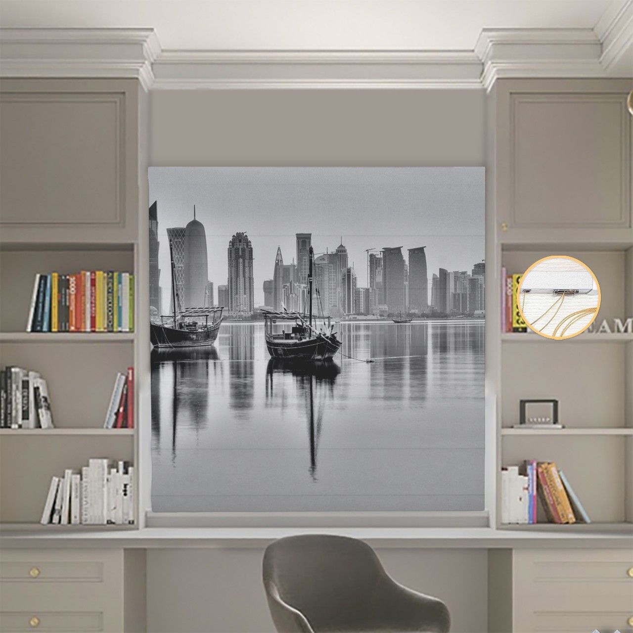 

Римские шторы DECOLIV Фотопечать Город 00-573 Блэкаут 40*170 см