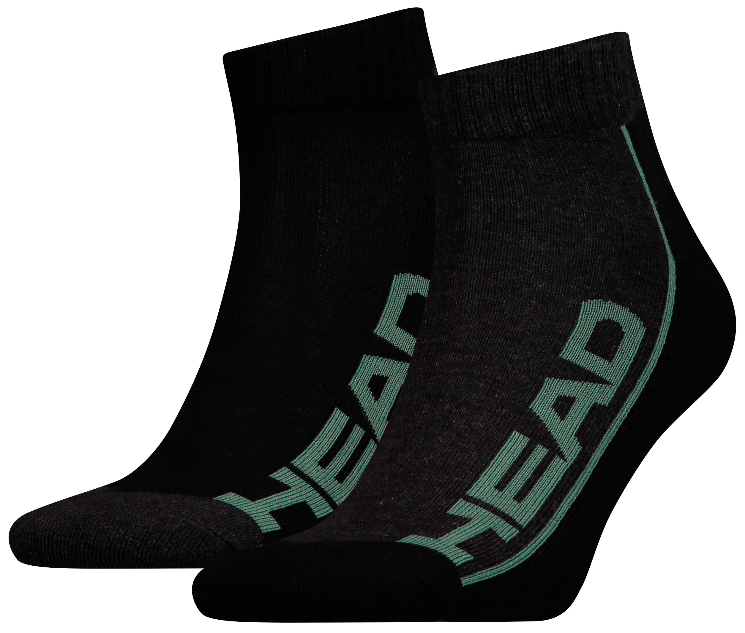 

Набор носков HEAD Performance Quarter 2P Unisex 791019001-164 39-42 р 3 пары Черно-зеленый