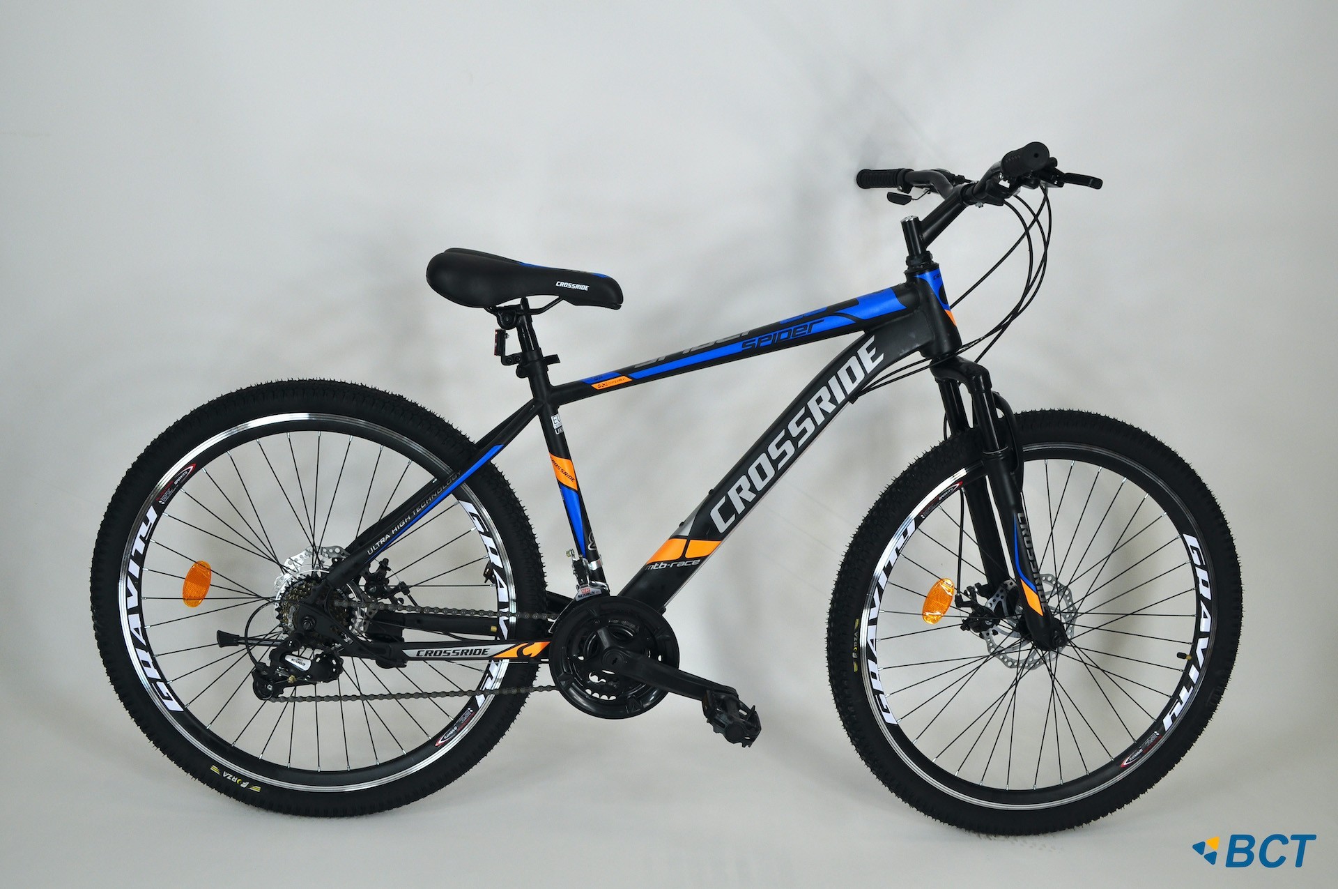 

Велосипед 26" Crossride Spider 19" 2021 черный + поднога и мигалка