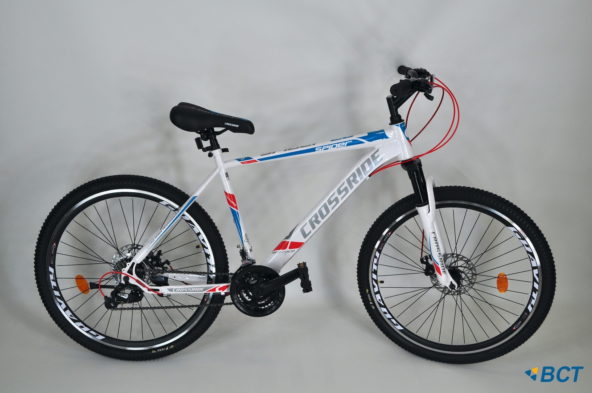 

Велосипед 26" Crossride Spider 17" 2021 Белый + поднога и мигалка