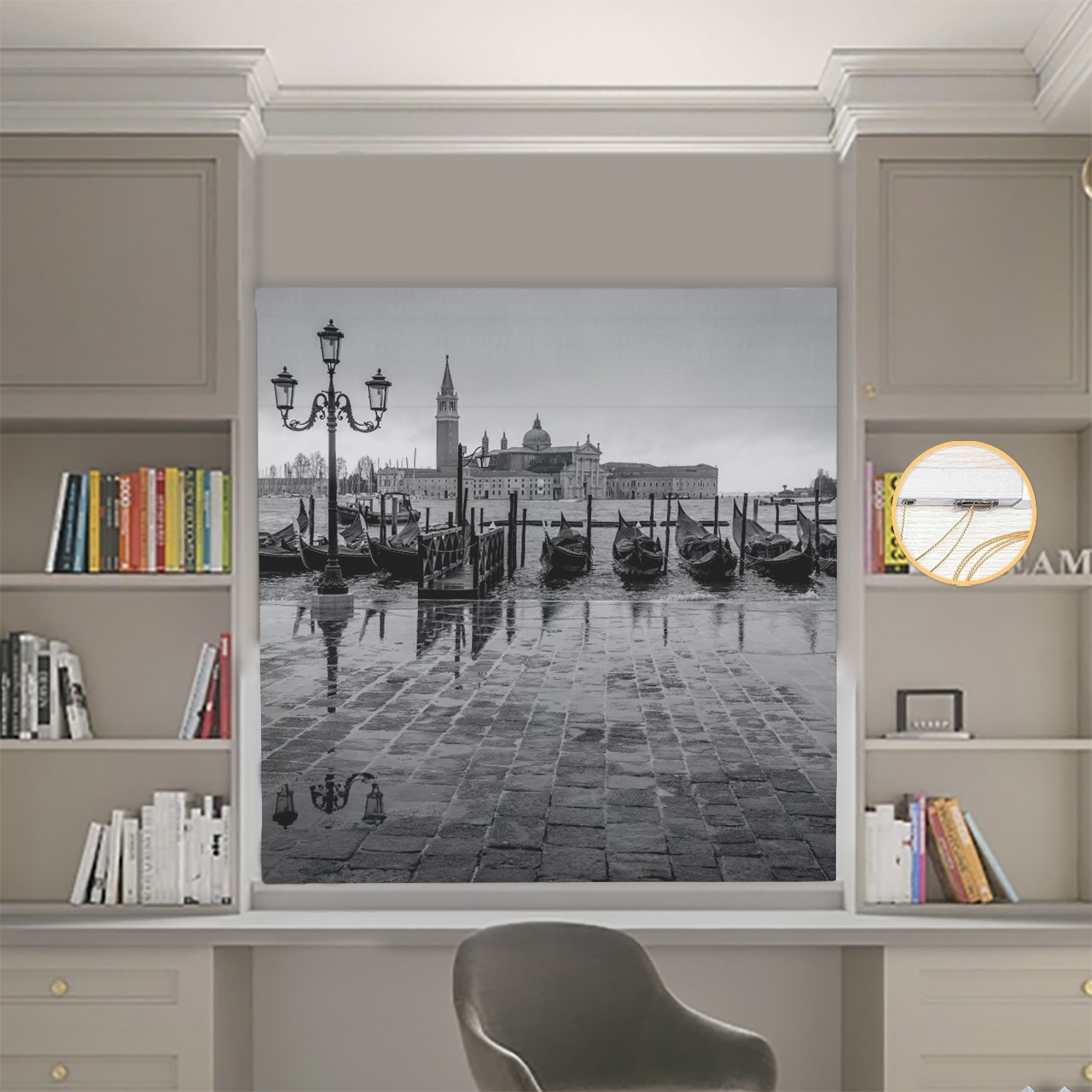 

Римские шторы DECOLIV Фотопечать Набережная 00-583 Блэкаут 90*170 см