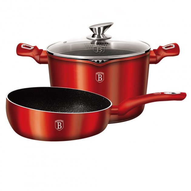 

Набор посуды Berlinger Haus Burgundy Metallic Line BH-1303 (3 пр)