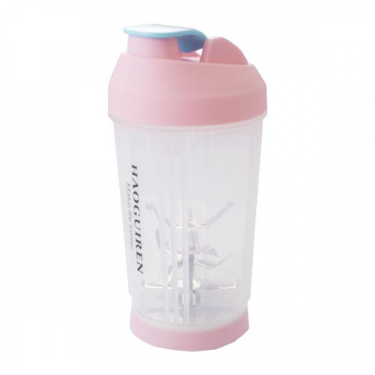 

Шейкер Haoguiren с механическим миксером 450 мл розовый (126244)