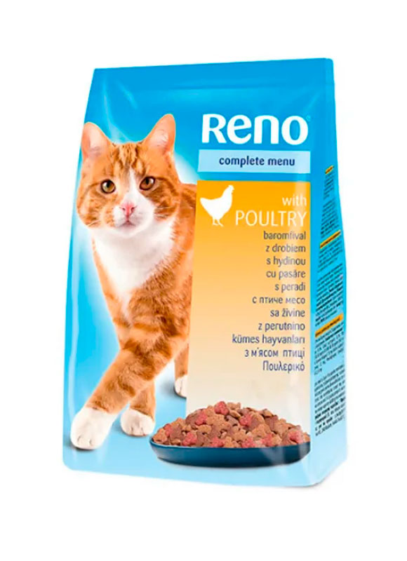 

Сухой корм для кошек Reno с мясом птицы 10 кг