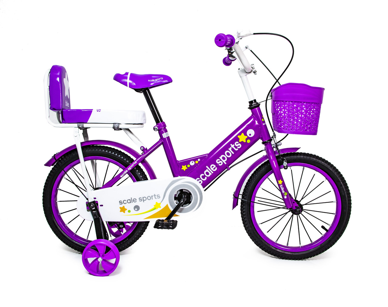 

Велосипед 16 "Scale Sports" Фиолетовый T15, Ручной и Дисковый Тормоз
