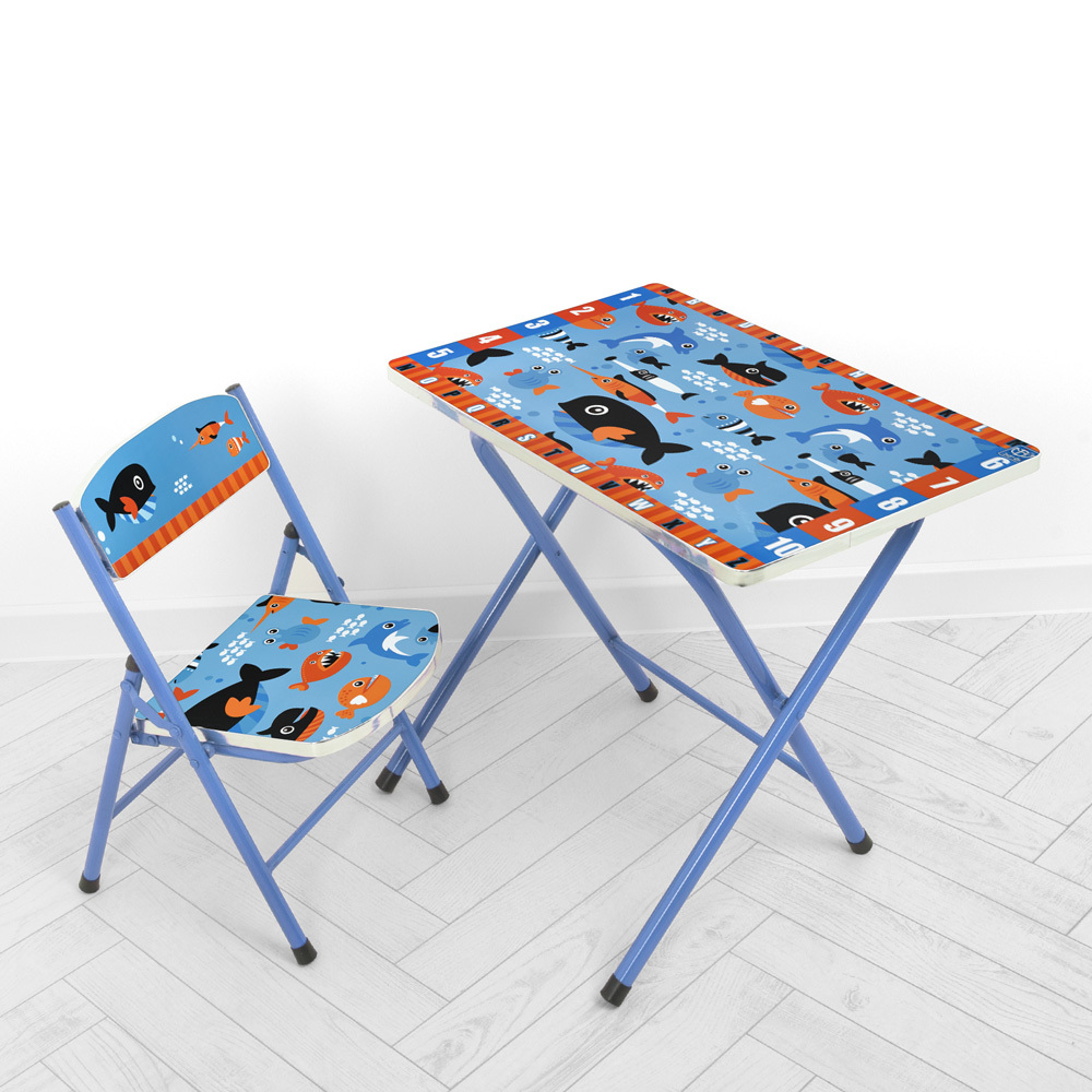

Столик со стульчиком складной Bambi A19-SFISH Blue (A19-SFISH)
