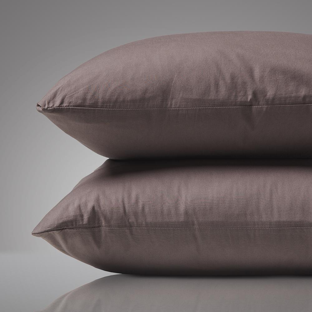 

Набор наволочек Home me Хлопок перкаль Basic Коричневый 50х75 2шт