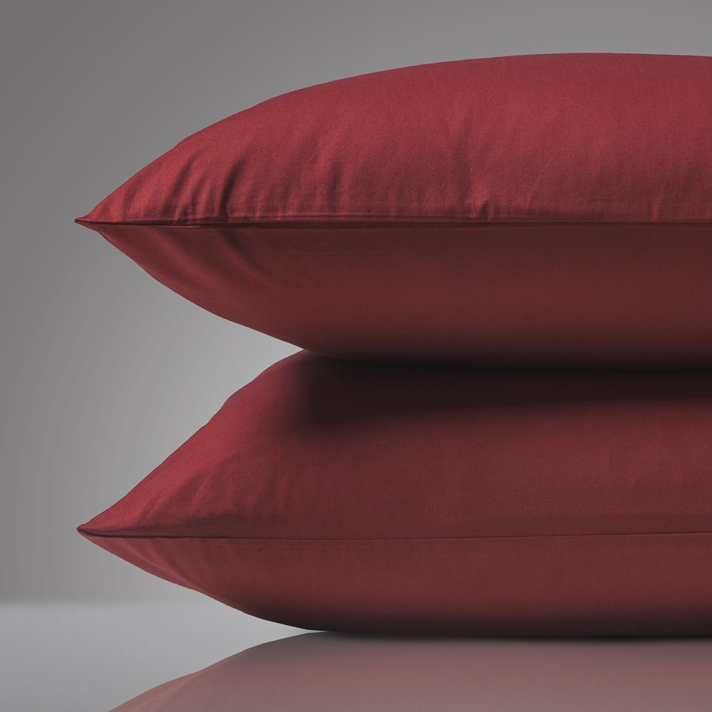 

Набор наволочек Home me Хлопок перкаль Basic Красный 50х75 2шт