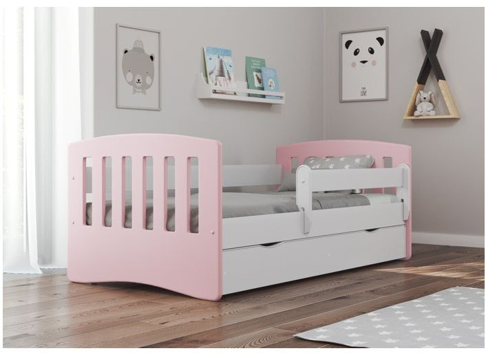 

Детская кровать Kocot Kids Classic 1 Mix с ящиком 160х80 см Розовая (5903282030947)