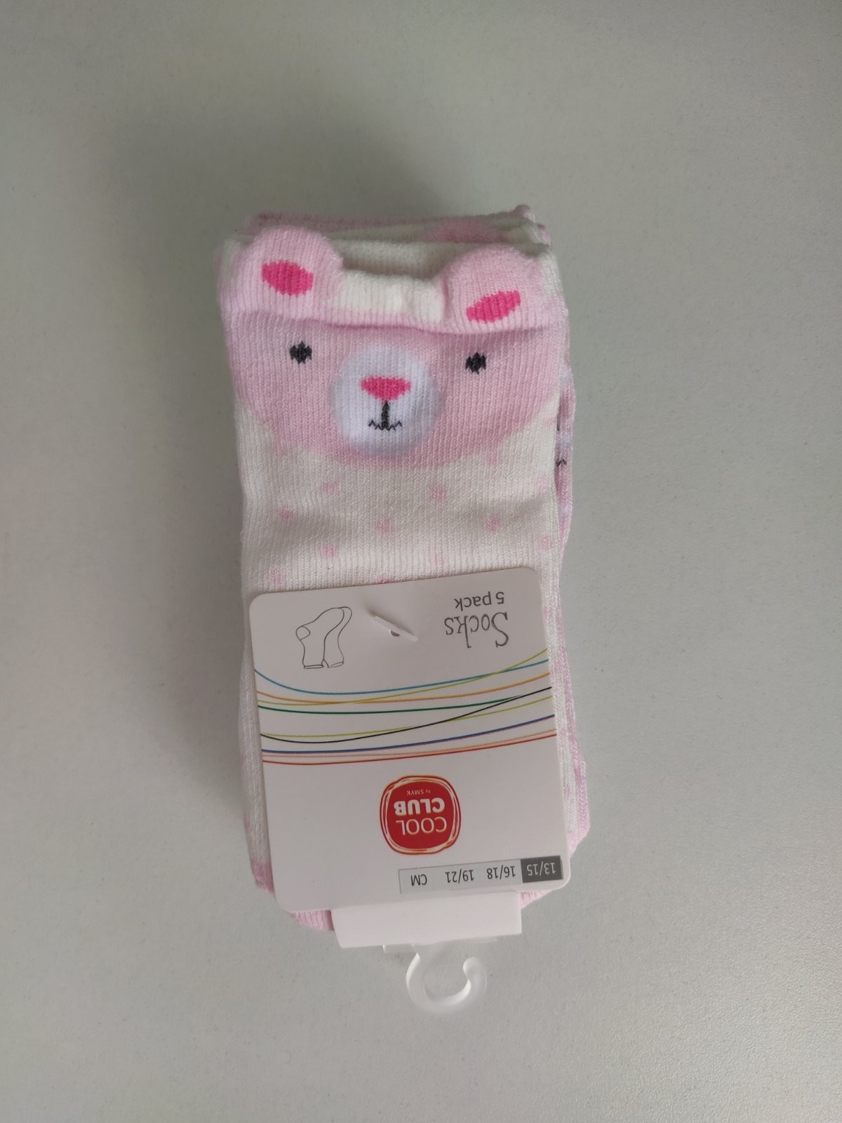 

Носочки COOL CLUB комплект 5 пар размер / розовые белые бирюзовые, Носочки COOL CLUB комплект 5 пар размер 13/15 розовые белые бирюзовые