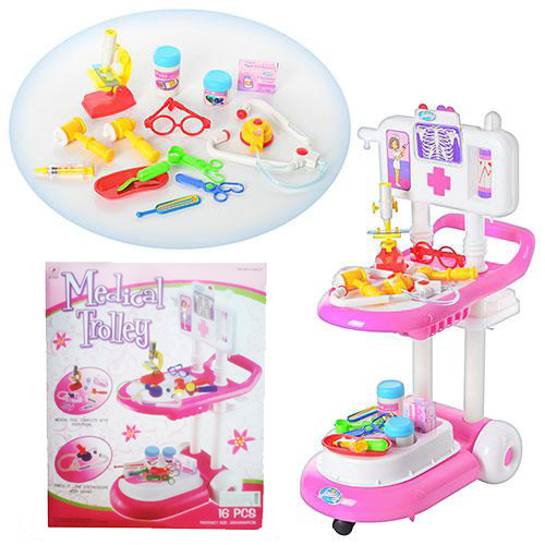 

Игровой набор доктор LimoToy Медицинская тележка (13244)