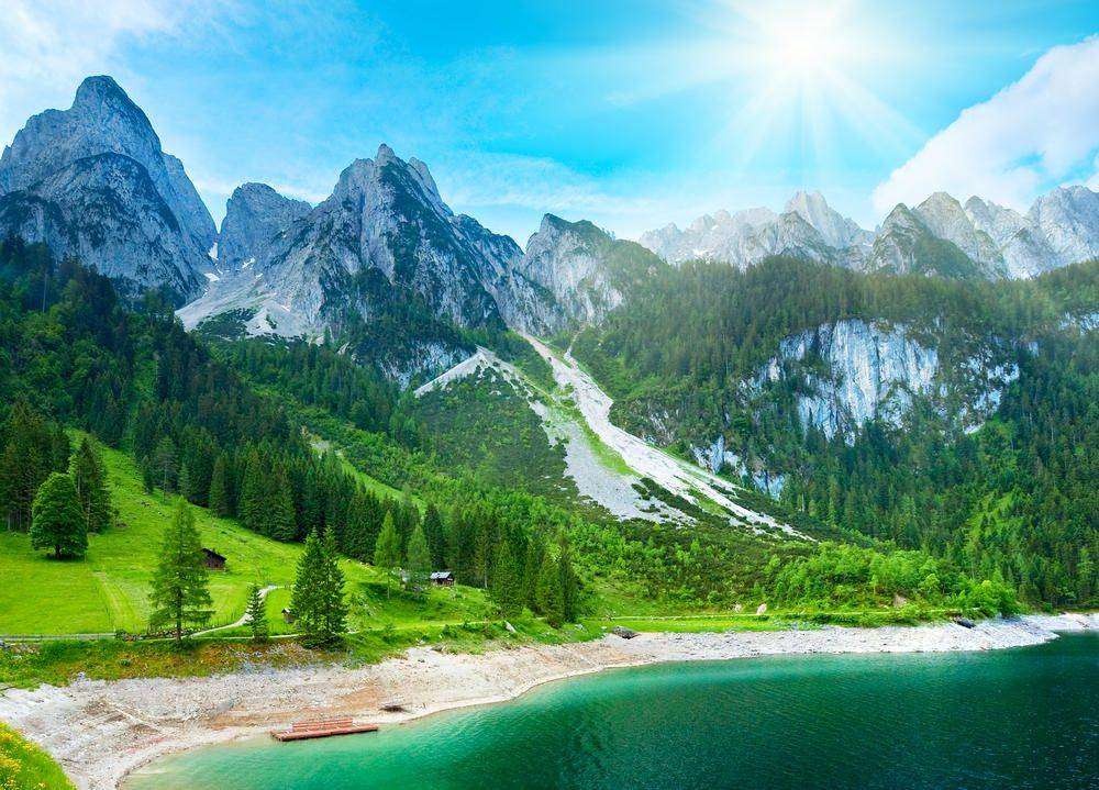 

Фотообои Walldeco Заснеженные горы и озеро №1622 Волокно