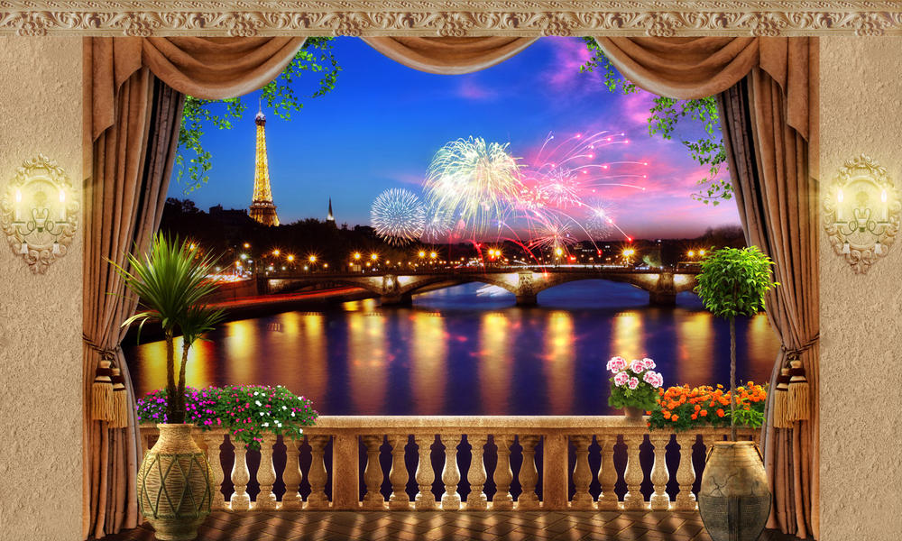 

Фотообои Walldeco Салют в Париже №31054 Волокно