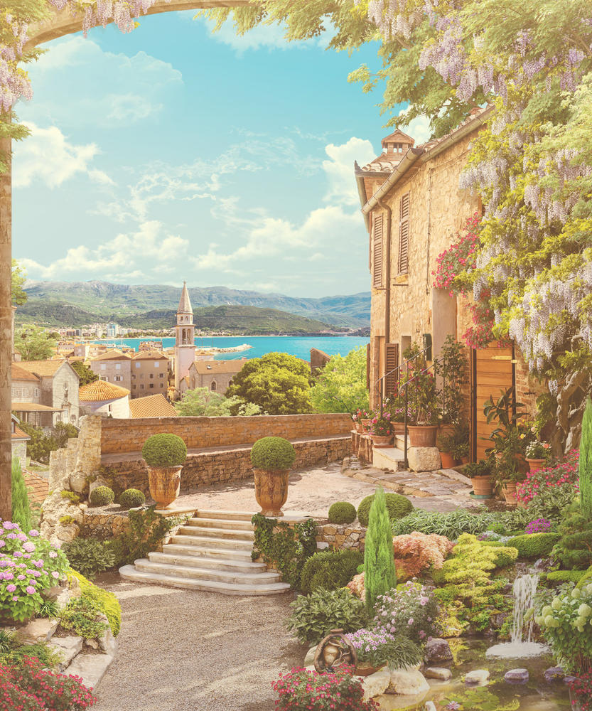 

Фотообои Walldeco Дворик над морем №31909 Гладь