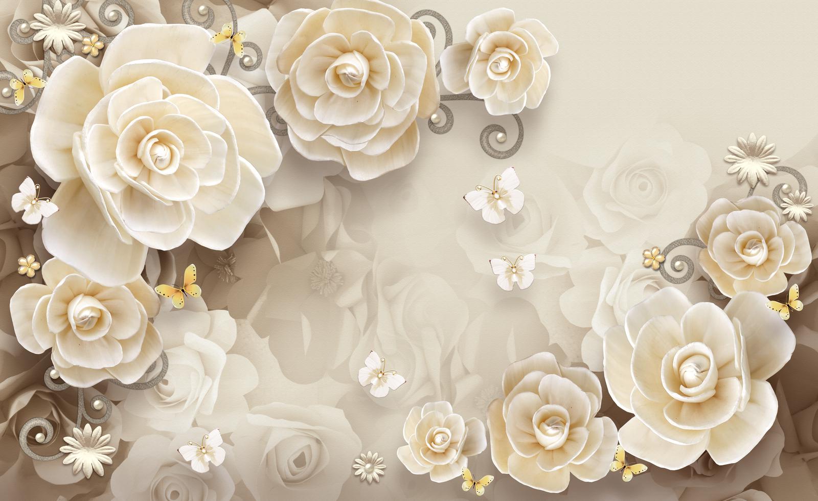 

Фотообои Walldeco Декоративные розы №32973 Гладь