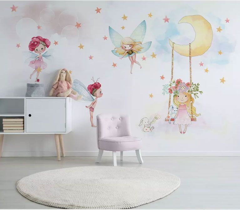 

Фотообои Walldeco Сказочные феи и девочка №dec-1355 Гладь