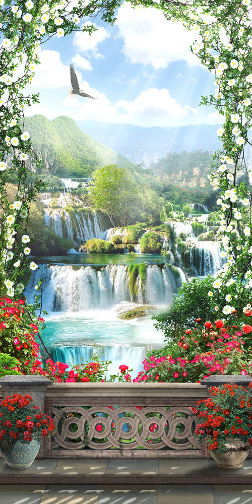 

Фотообои Walldeco Водопад в цветах №31887 Бриз