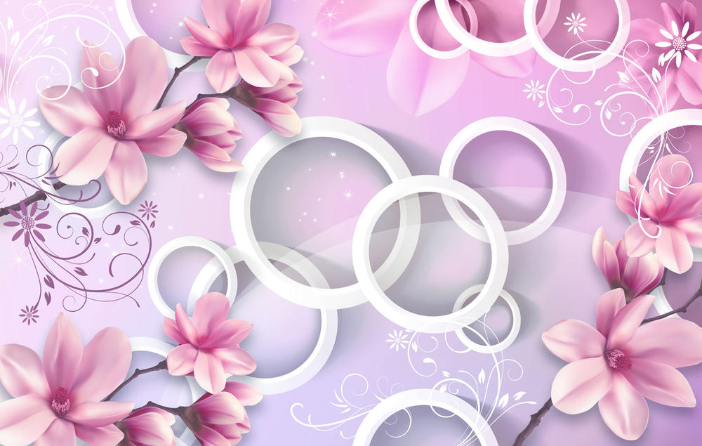 

Фотообои Walldeco Розовые магнолии №30962 Гладь