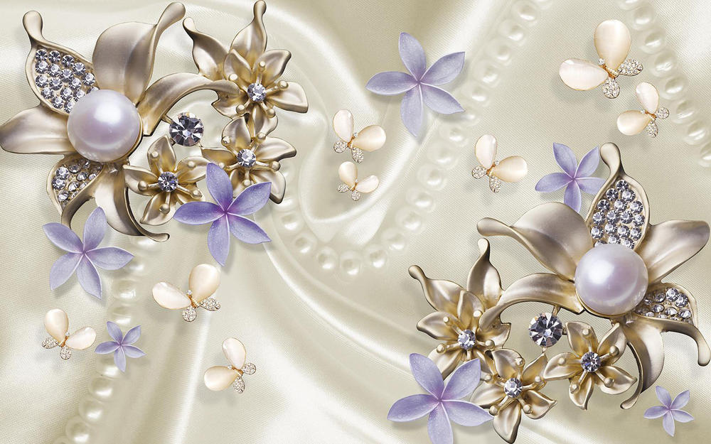 

Фотообои Walldeco Брошь с жемчугом №33786 Волокно