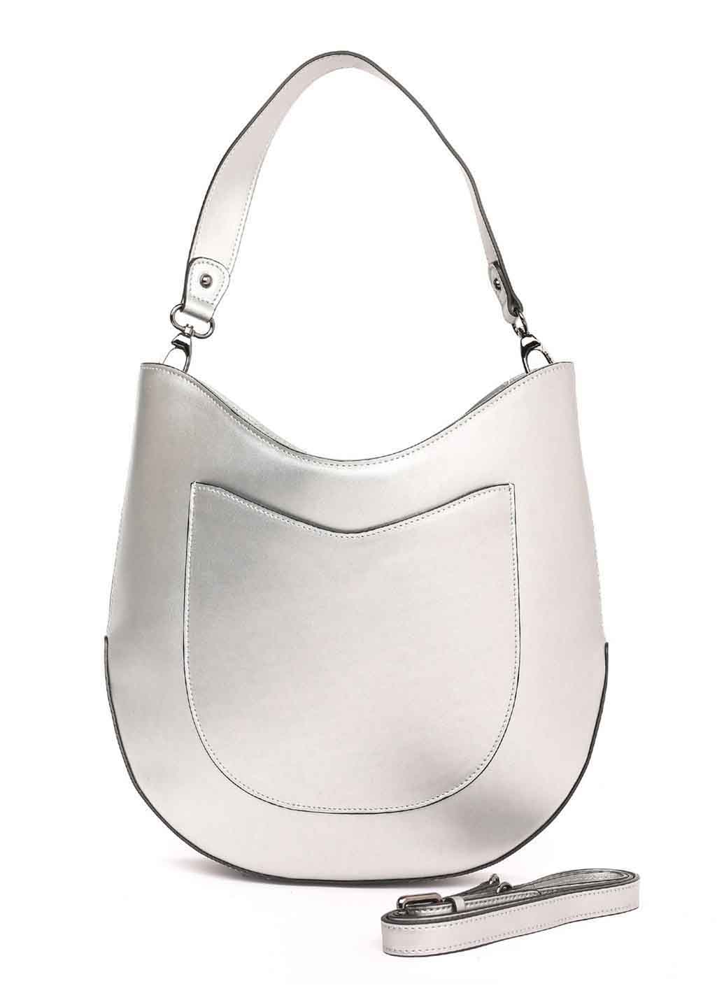 

Клатч Amelie Pelletteria 9010_silver Кожаный Серебро