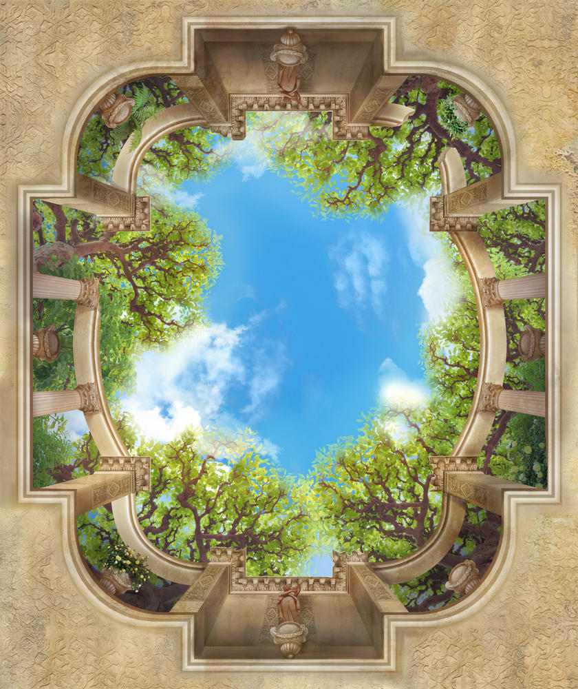 

Фотообои Walldeco Деревья и небо №30599 Фреска