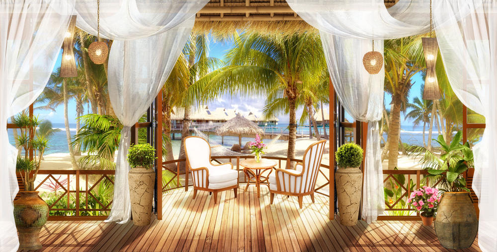 

Фотообои Walldeco Терраса в тропиках №31691 Волокно