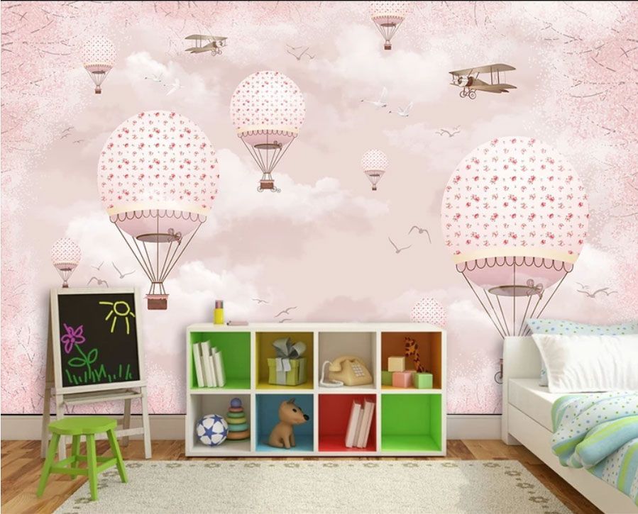 

Фотообои Walldeco Воздушные шары и самолеты №dec-2051 Гладь