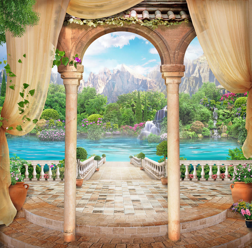 

Фотообои Walldeco Терраса у реки №30310 Деко