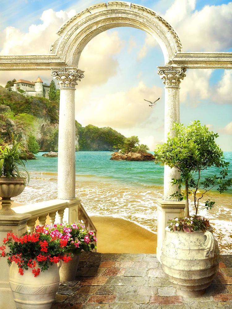 

Фотообои Walldeco Арка на берегу моря №34643 Жаккард