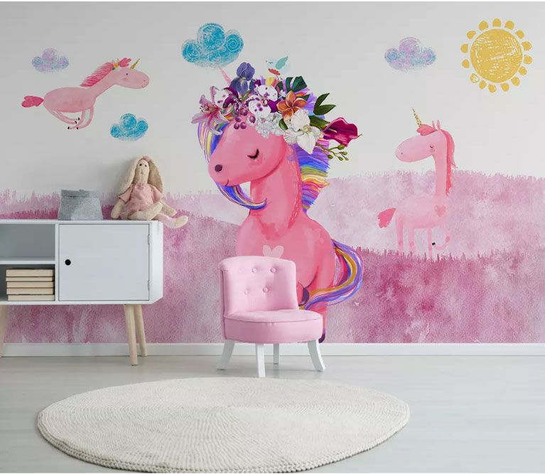 

Фотообои Walldeco Розовые единороги №dec-1932 Лоск