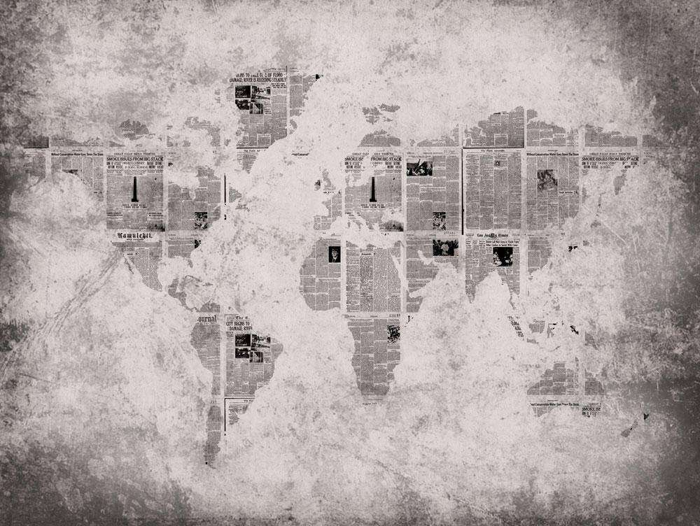 

Фотообои Walldeco Карта из газет №18300 Мелкий песок с блестками
