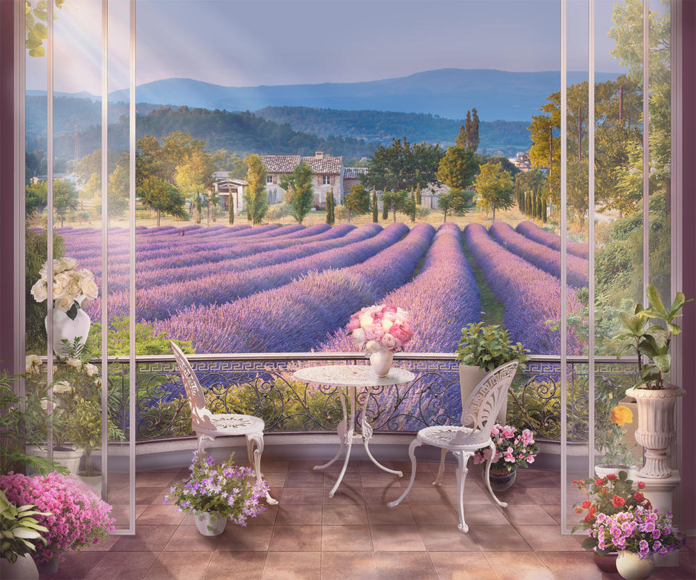 

Фотообои Walldeco Терраса с видом на лавандовое поле №30427 Деко