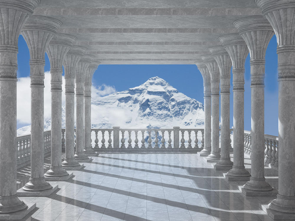 

Фотообои Walldeco Серые колонны №30570 Мелкий песок с блестками