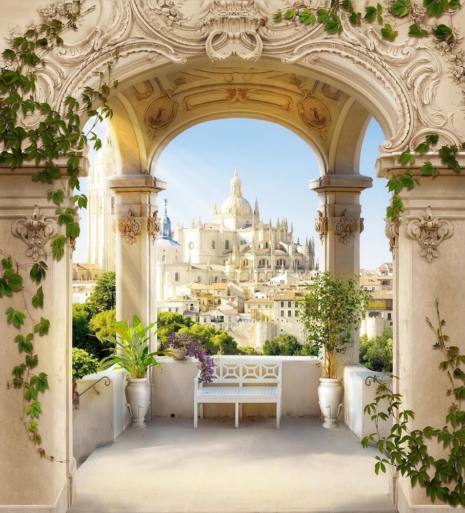 

Фотообои Walldeco Беседка с видом на город №34493 Гладь
