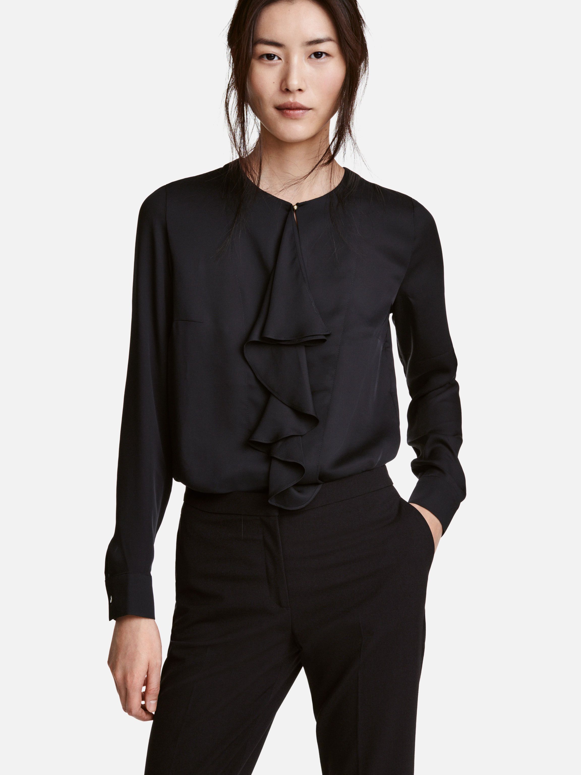 

Блузка H&M 4616625-AAAD 38 Черная