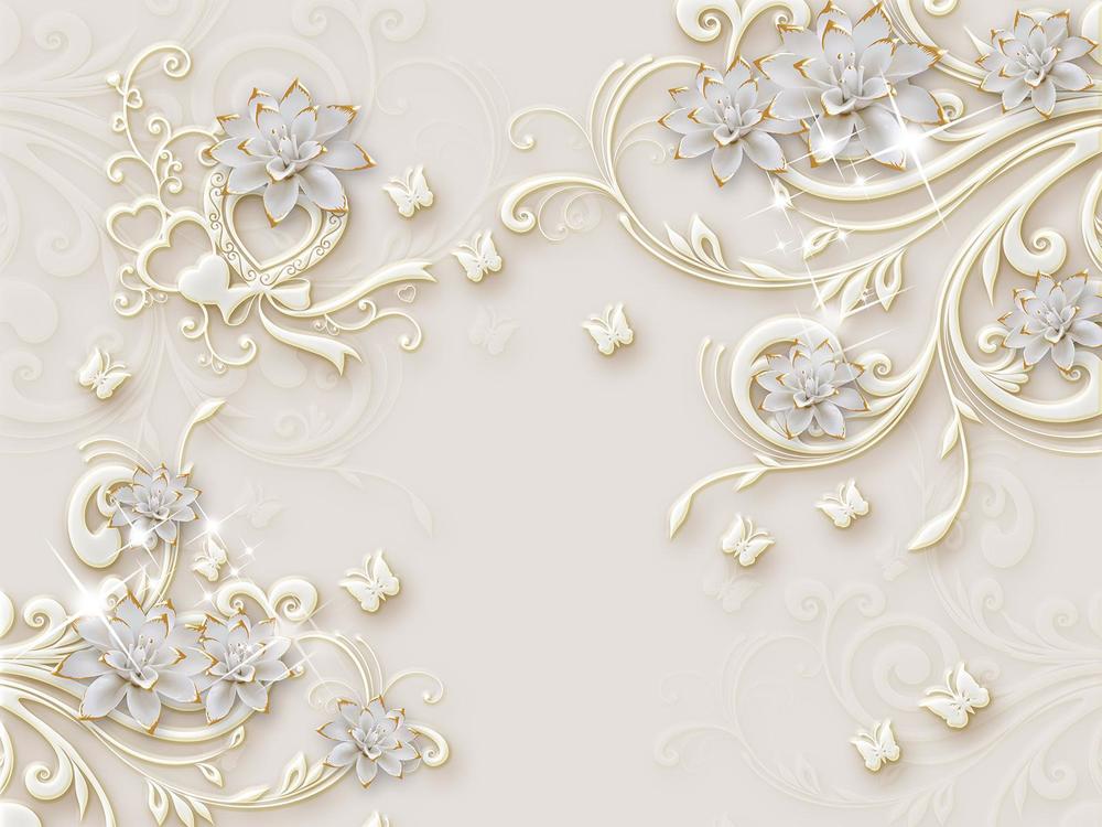 

Фотообои Walldeco Ванильные бабочки с цветами №34113 Лоск