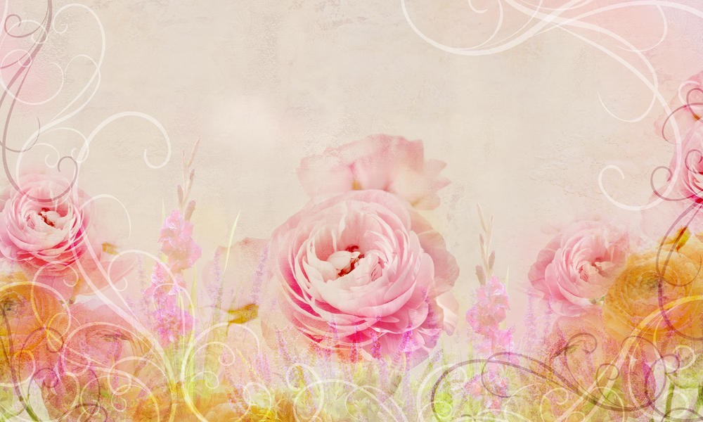 

Фотообои Walldeco Фреска: розы №30304 Бриз