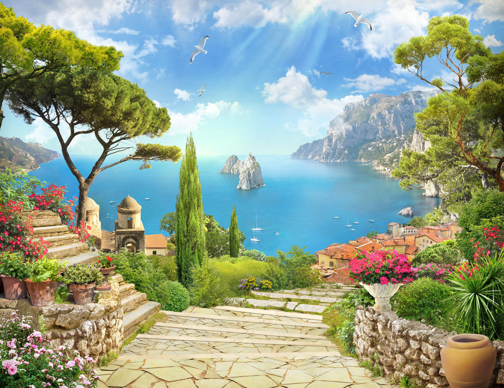 

Фотообои Walldeco Аллея у моря №31056 Жаккард