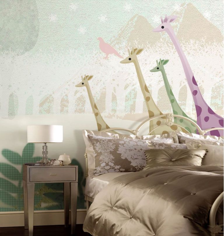 

Фотообои Walldeco Разноцветные жирафы №dec-1401 Гладь