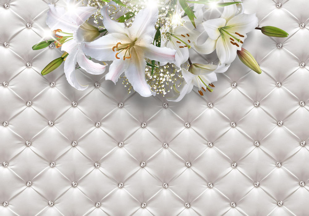 

Фотообои Walldeco Композиция из лилий №32162 Мелкий песок с блестками