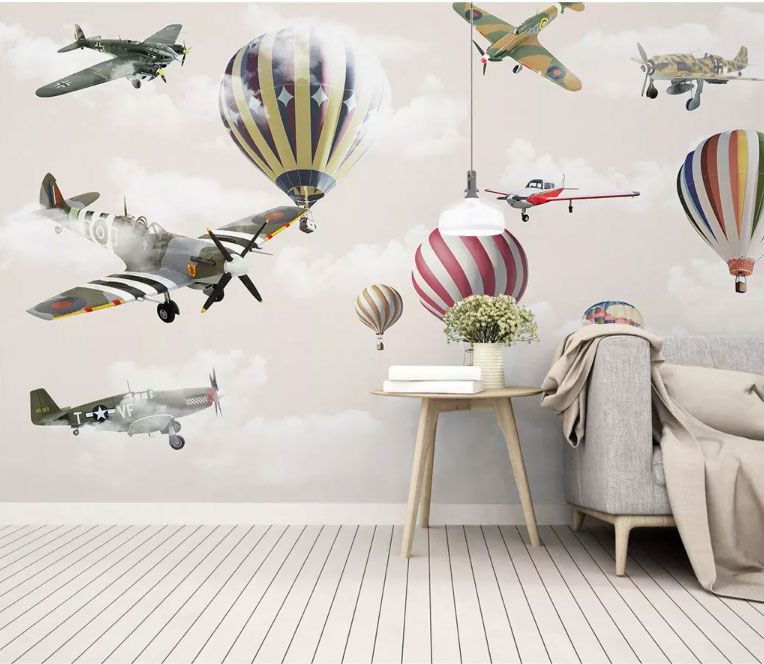 

Фотообои Walldeco Небольшие самолеты и воздушные шары №dec-1367 Лоск
