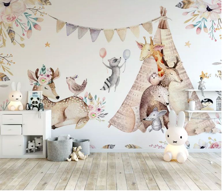 

Фотообои Walldeco Вигвам со зверями №dec-1390 Деко
